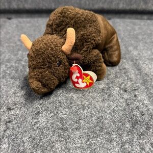 Ty Brown Bison Plush Toy 1998
